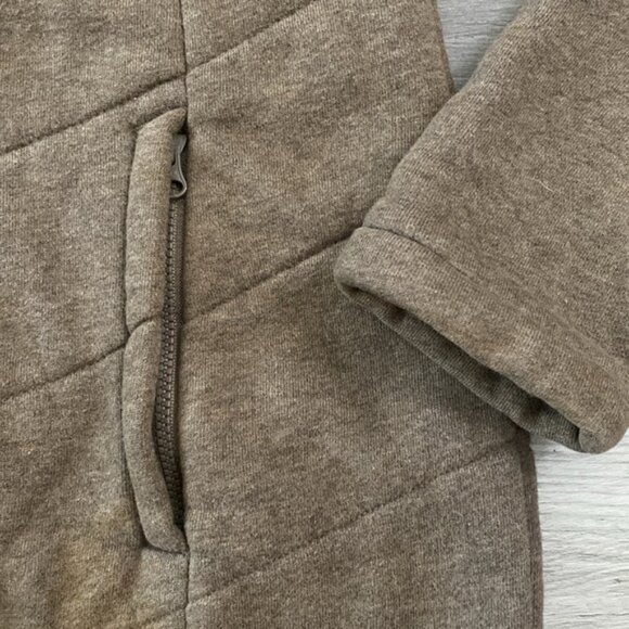 The North Face Puffer Jacket Hooded Women's XS Brown Heather Zip Pockets Quilted - Picture 7 of 15